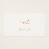 Ivoor Floral Gift Registry Trouwruimte Kaart (Voorkant)