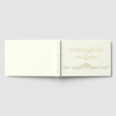 Ivoor Floral Gold Foil Wedding Gastenboek (Volledig)