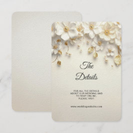 Ivoor Floral Gold laat Detail Enclosure Kaart acht