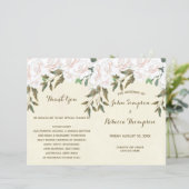 ivoor floral modern bruiloft - programma (Staand voorkant)