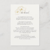 Ivoor | Floral Script Wedding Details Informatiekaartje (Voorkant)