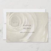 ivoor floral simpel elegant bruiloft uitnodiging (Achterkant)