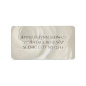 ivoor floral simpel elegant bruiloft uitnodiging etiket (Voorkant)