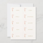 Ivoor | Floral Wedding Escort plaatsnaam Notitiekaartje (Voorkant)