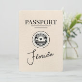 Ivoor Florida Passport Bewaar de datum Save The Date (Staand voorkant)
