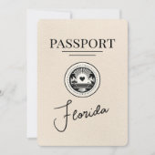 Ivoor Florida Passport Bewaar de datum Save The Date (Voorkant)