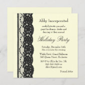 Ivoor French Lace Holiday Invitation (corp) Kaart (Voorkant / Achterkant)