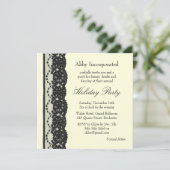 Ivoor French Lace Holiday Invitation (corp) Kaart (Staand voorkant)