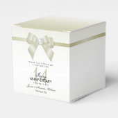 Ivoor Gem Bow & Lint 14e bruiloft Jubileum Bedankdoosjes (Voorkant Zijde)