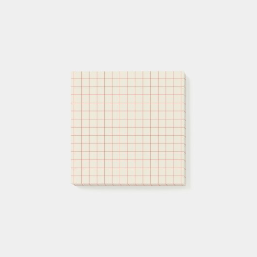 Ivoor geruit patroon Minimale esthetische Kantoor Post-it® Notes (Voorkant)