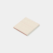 Ivoor geruit patroon Minimale esthetische Kantoor Post-it® Notes (Schuin)