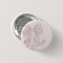 Ivoor gestreepte roze strik baby shower 