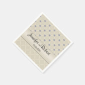 Ivoor gewatteerde Bling Diamonds Posh bruiloft ser Servetten (Hoek)