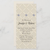 Ivoor Gewatteerde Bling Diamonds Posh Huwelijkspro Programmakaart (Voorkant / Achterkant)