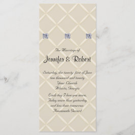 Ivoor Gewatteerde Bling Diamonds Posh Huwelijkspro Programmakaart