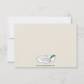 Ivoor Gewatteerde Bling Posh Huwelijksreactie Kaar RSVP Kaartje (Achterkant)