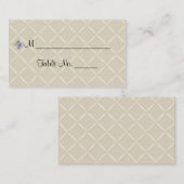Ivoor gewatteerde Bling Posh trouwplaats kaarten Plaatskaartje (Voorkant / Achterkant)