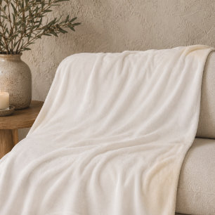 Ivoor Glans Minimale Fleece Dekbed Deken