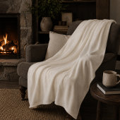 Ivoor Glans Minimale Fleece Dekbed Deken