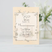 Ivoor Glanzend Elegant Glitterend Frame RSVP Kaartje (Staand voorkant)