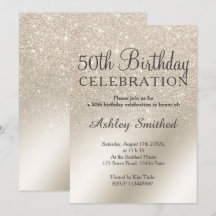 ivoor glitter ombre metallic 50ste verjaardag van 