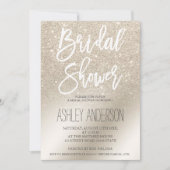 ivoor glitter ombre metallic vrijgezellenfeest kaart (Voorkant)