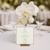 Ivoor & Gold Wedding Menu Kaart | Elegante klassie