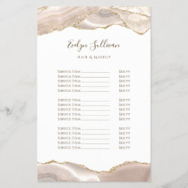 Ivoor goud agaat prijslijst flyer