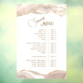 Ivoor Goud Agate Diensten Menu Raamsticker (Vel 3)