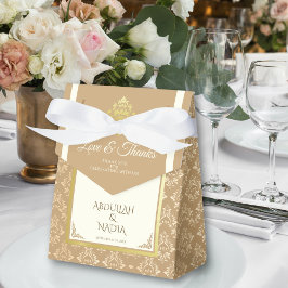 Ivoor Goud Damast Elegantie Islamitische Moslim Br Bedankdoosjes