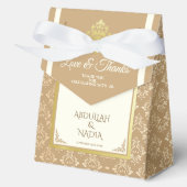 Ivoor Goud Damast Elegantie Islamitische Moslim Br Bedankdoosjes (Voorkant)