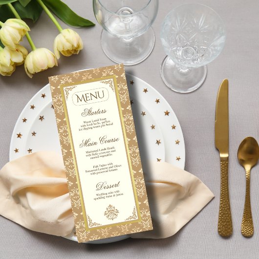Ivoor Goud Damast Elegantie Islamitische Moslim Br Menu