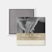 Ivoor & Goud De Datummagneet opslaan Magneet (Voorkant / Achterkant)