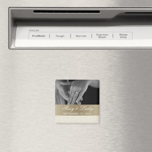 Ivoor & Goud De Datummagneet opslaan Magneet (Insitu (Vaatwasser))