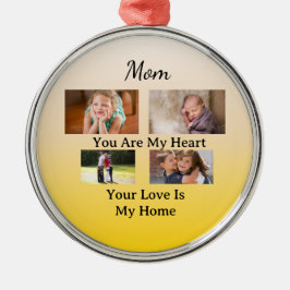 Ivoor & Goud – Hartelijk Kerstcadeau Metalen Ornament