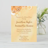 Ivoor Goud Hibiscus Bloemen 5x7 repetitie diner Kaart (Staand voorkant)