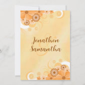 Ivoor Goud Hibiscus Bloemen 5x7 repetitie diner Kaart (Achterkant)