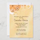 Ivoor Goud Hibiscus Bloemen Vrijgezellenfeest Invi Kaart (Voorkant)