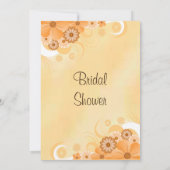 Ivoor Goud Hibiscus Bloemen Vrijgezellenfeest Invi Kaart (Achterkant)