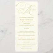 Ivoor & Goud Huwelijksmenu Menu (Voorkant)