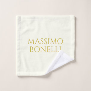 Ivoor & Goud Modern Minimalistisch Elegant Eigen N Washandje