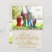 Ivoor & Goud O Holy Night 5x7 Fotokaart Sjabloon (Voorkant / Achterkant)