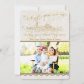 Ivoor & Goud O Holy Night 5x7 Fotokaart Sjabloon (Achterkant)