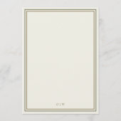 Ivoor & Goud Palm Trouwmenu Menu (Achterkant)