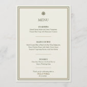 Ivoor & Goud Palm Trouwmenu Menu (Voorkant)