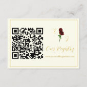 Ivoor Goud Roos Trouwregister Informatiekaartje (Voorkant)