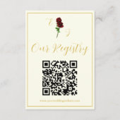 Ivoor Goud Roos Trouwregister Informatiekaartje (Voorkant)