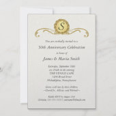 Ivoor & Goud - Uitnodigingen voor 50-jarig jubileu (Achterkant)