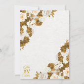 Ivoor Goud Western Charro Boots Quinceanera Kaart (Achterkant)