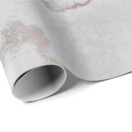 Ivoor Goud Zilver Grijs Metallic Strokes Marmer Cadeaupapier